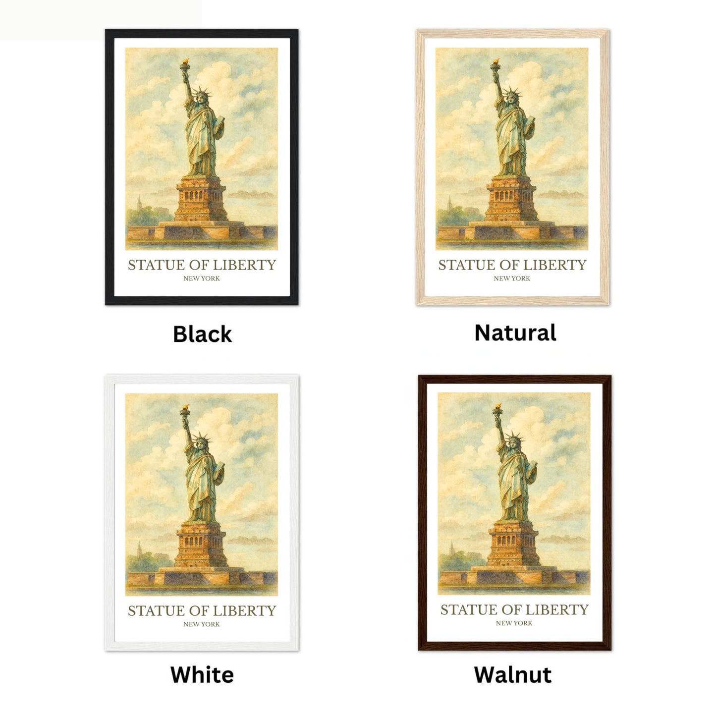 Statue of Liberty, Watercolor design poster, New York Print, Statue of Liberty Wall Art