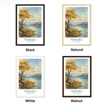 Wanaka, Watercolor design poster, New Zealand Print, Wanaka Wall Art