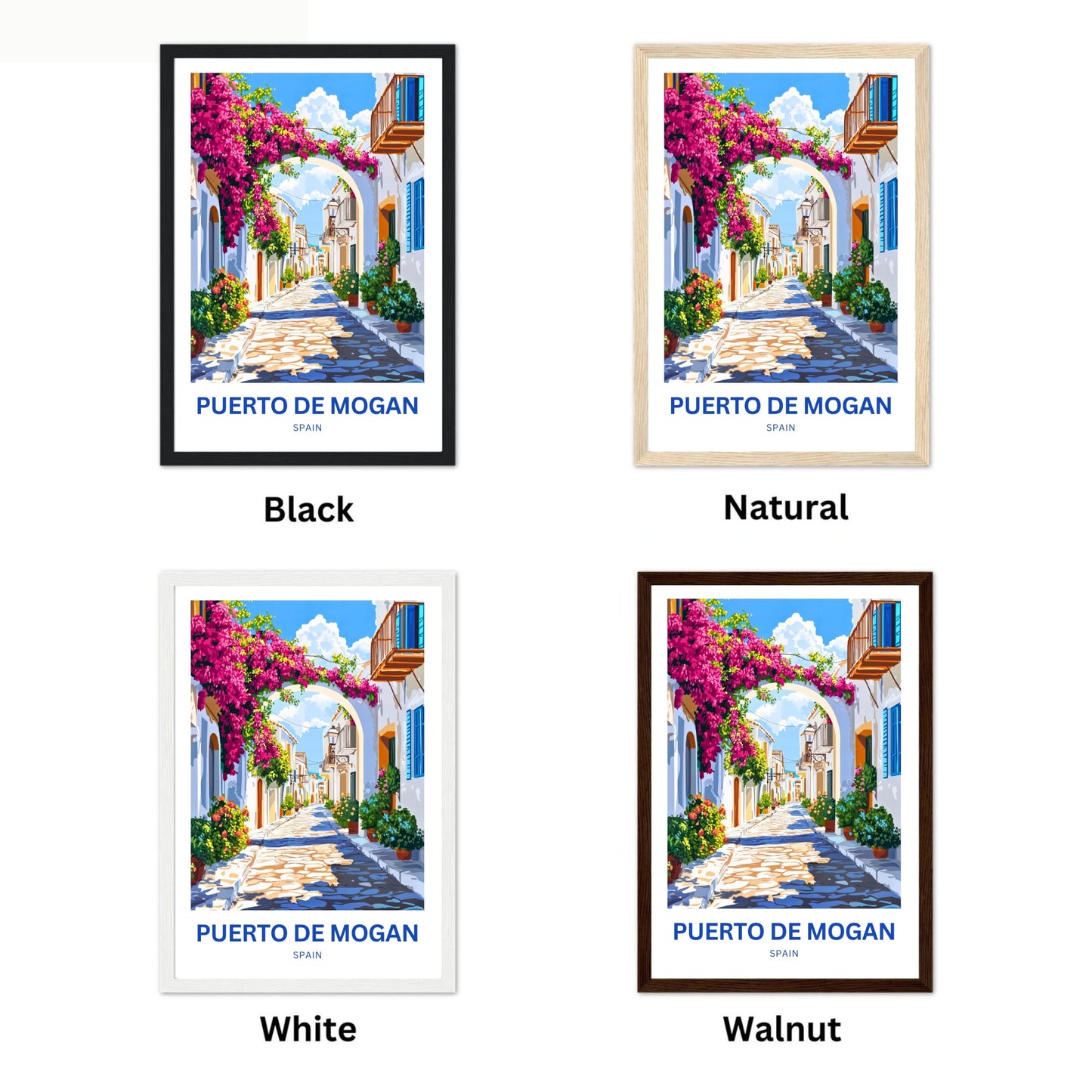 Puerto de Mogán Travel Poster  - Under the Arch of Flowers