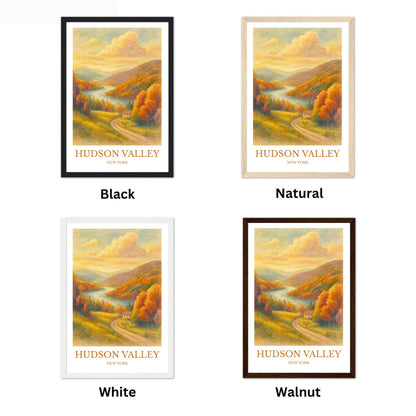 Hudson Valley, Watercolor design poster, New York Print, Hudson Valley Wall Art