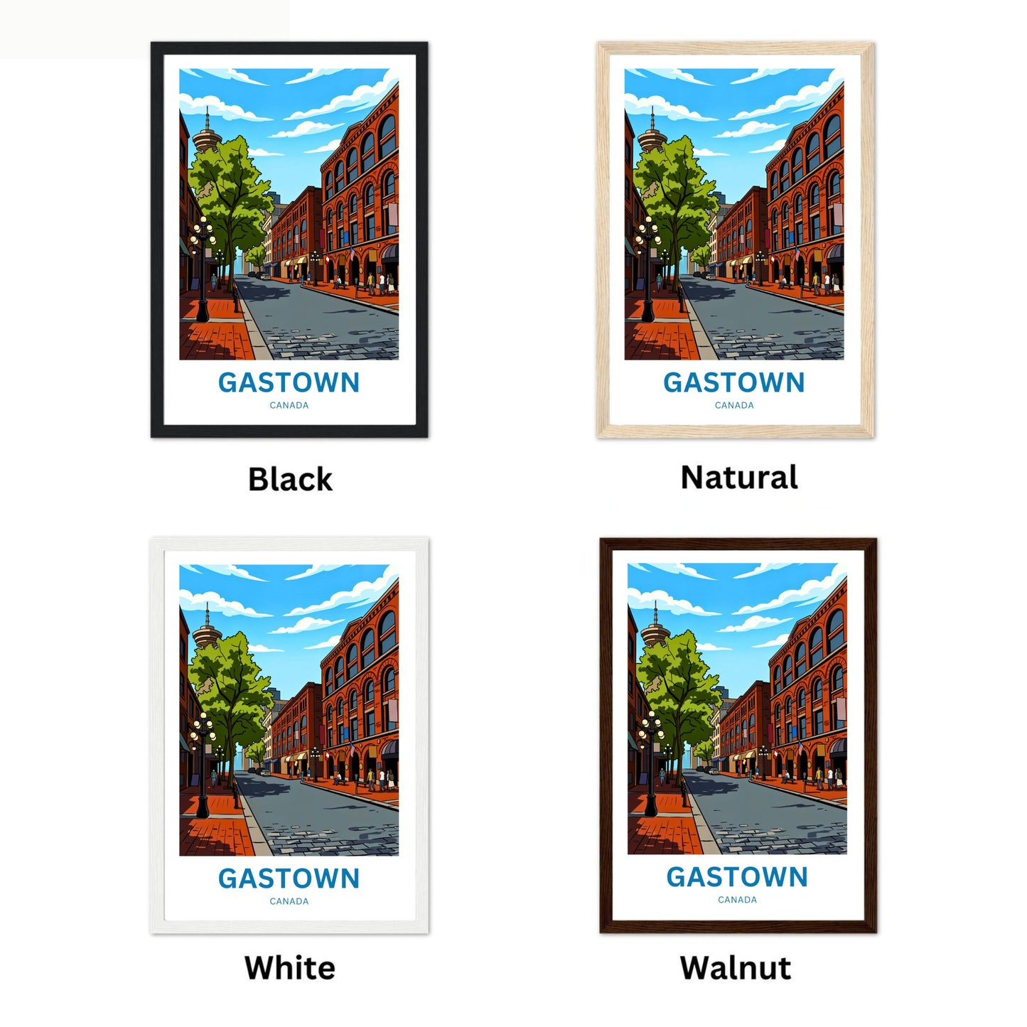 Gastown Travel Poster - Cobblestones Street