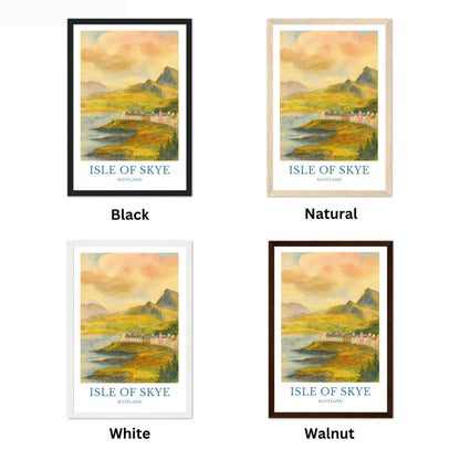 Isle of Skye, Watercolor design poster, Scotland Print, Isle of Skye Wall Art