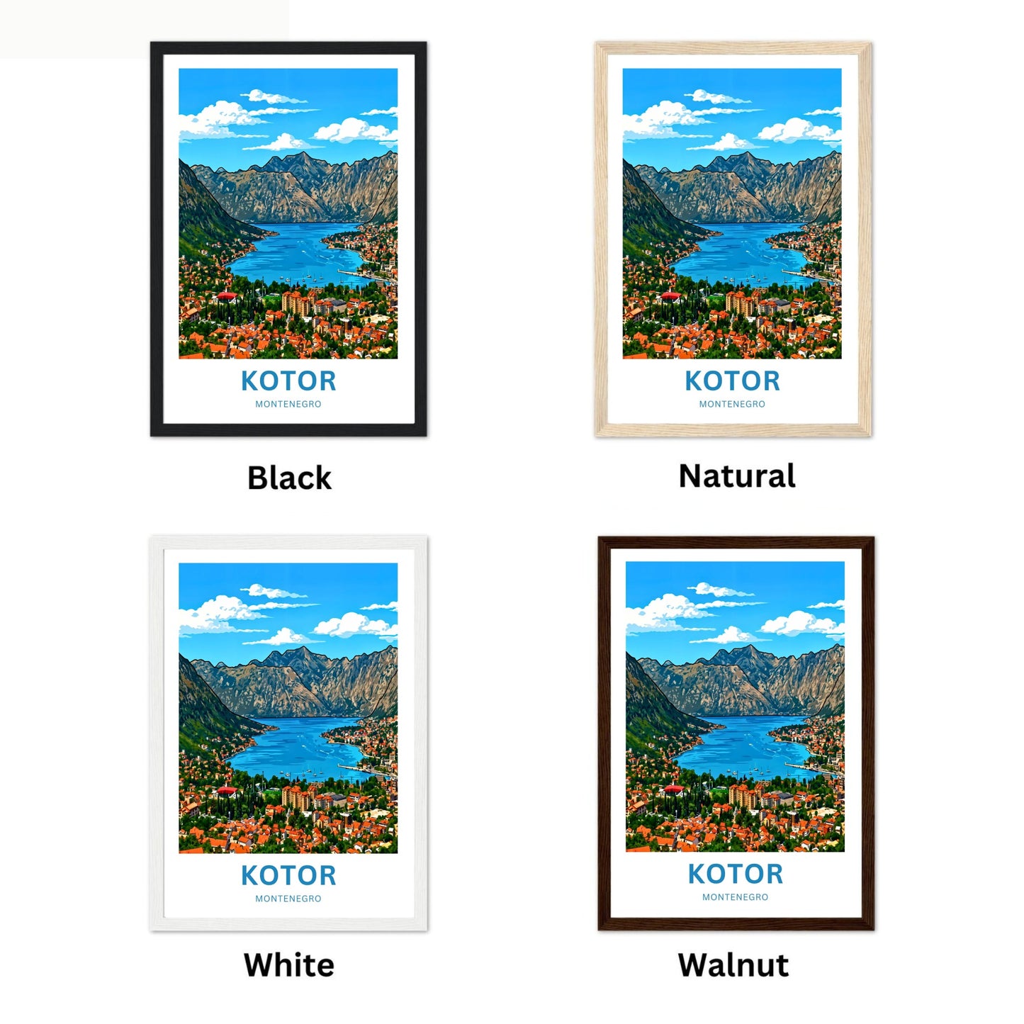 Kotor Travel Poster -   Old Town Montenegro