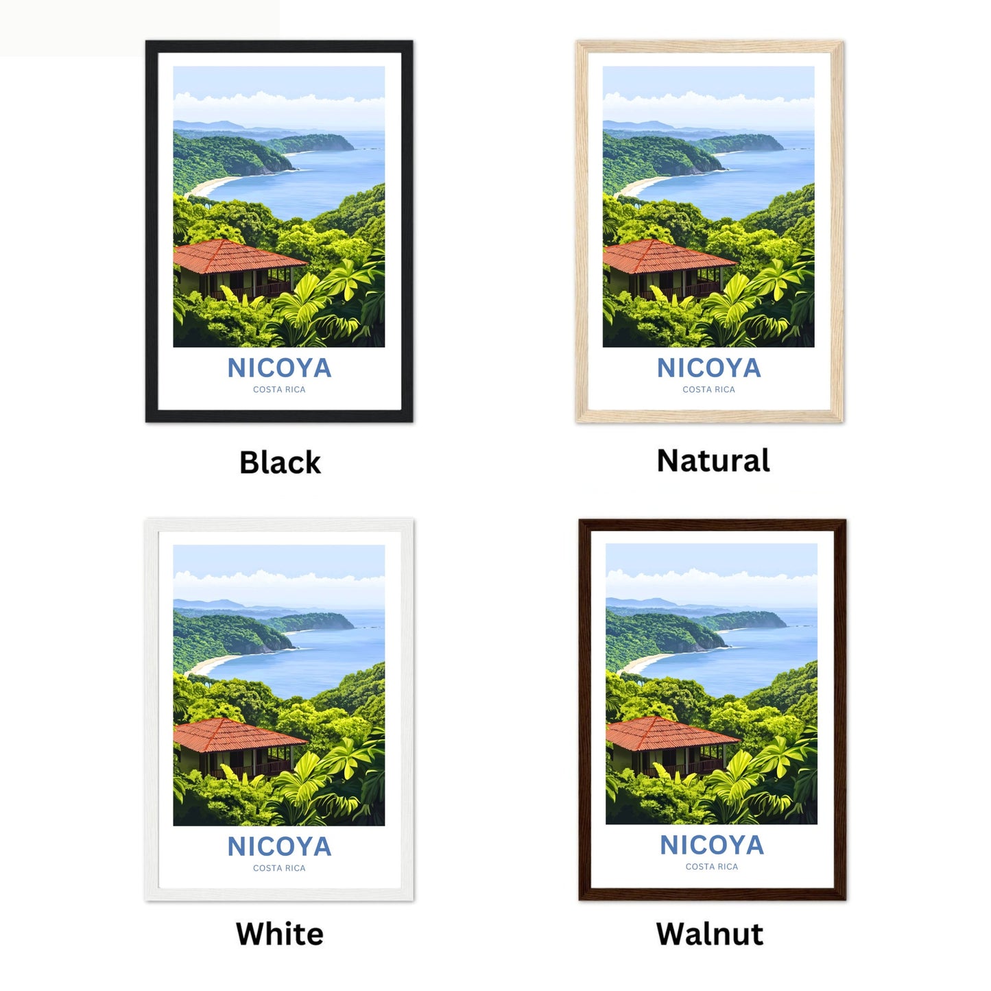 Nicoya, Costa Rica Travel Poster  - Captivating Serenity