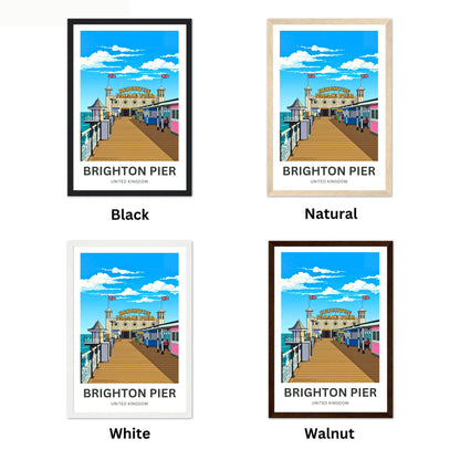 Brighton Pier Travel Poster - Coastal Joy