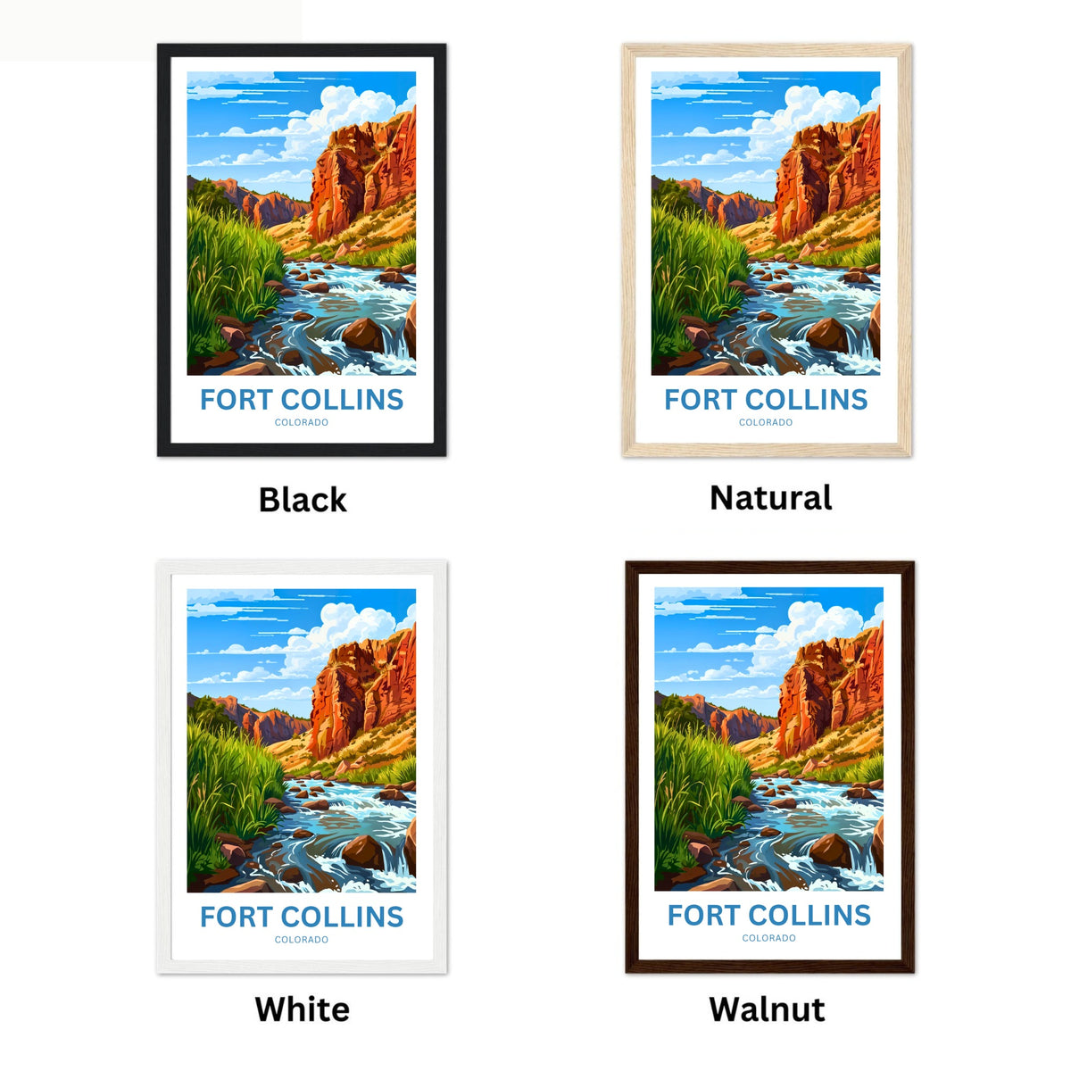 Fort Collins, Colorado Travel Poster
