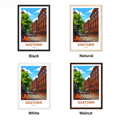 Gastown Travel Poster - Vancouver Streets