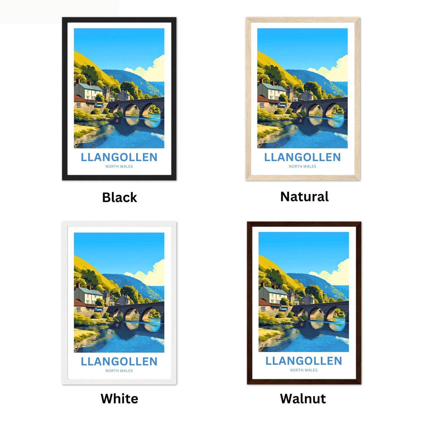 Llangollen Travel Poster - Waterside View