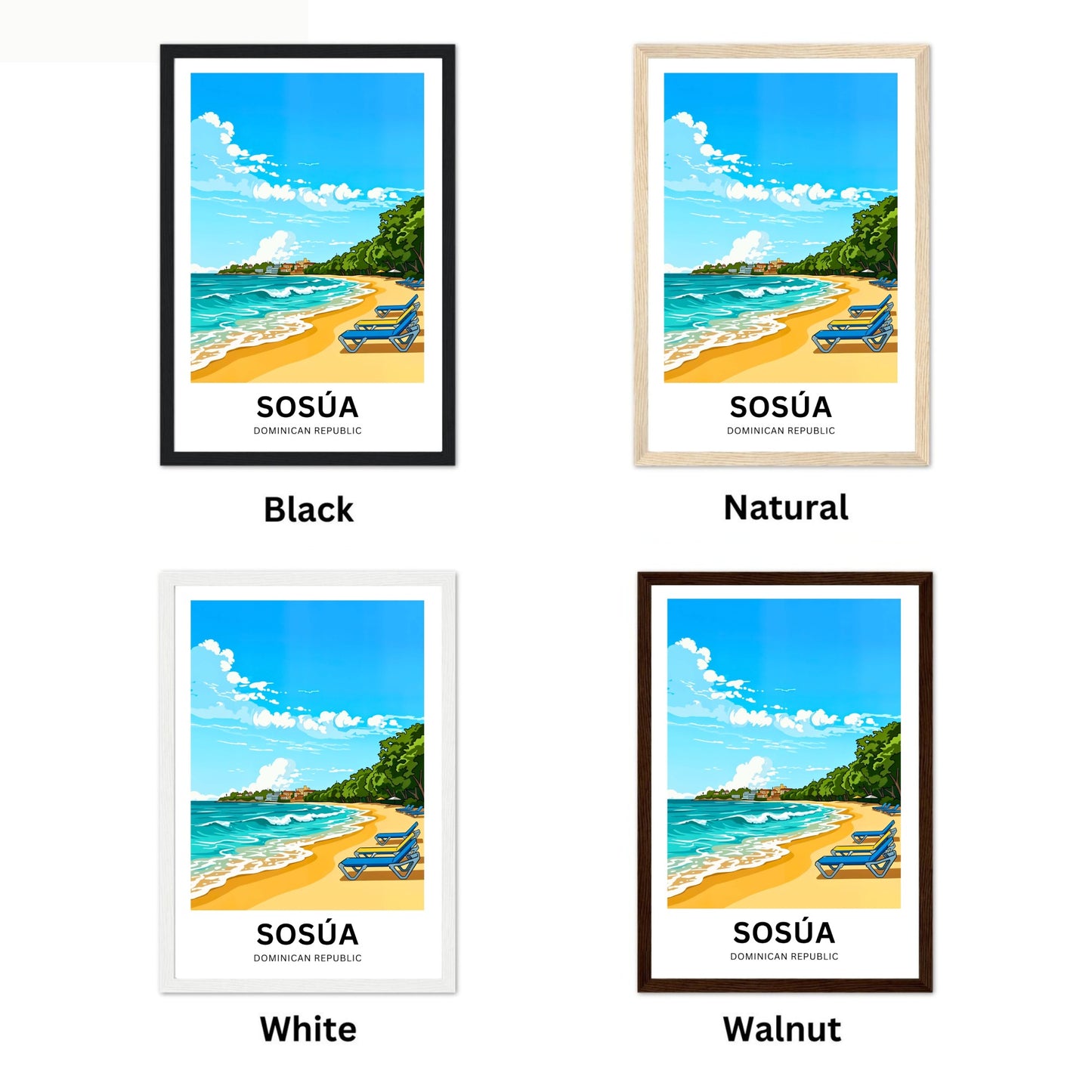 Sosúa Travel Poster - Relaxing Beach