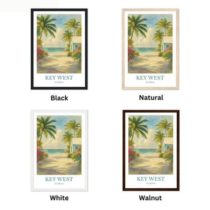 Key West, Watercolor design poster, Florida Print, Key West Wall Art
