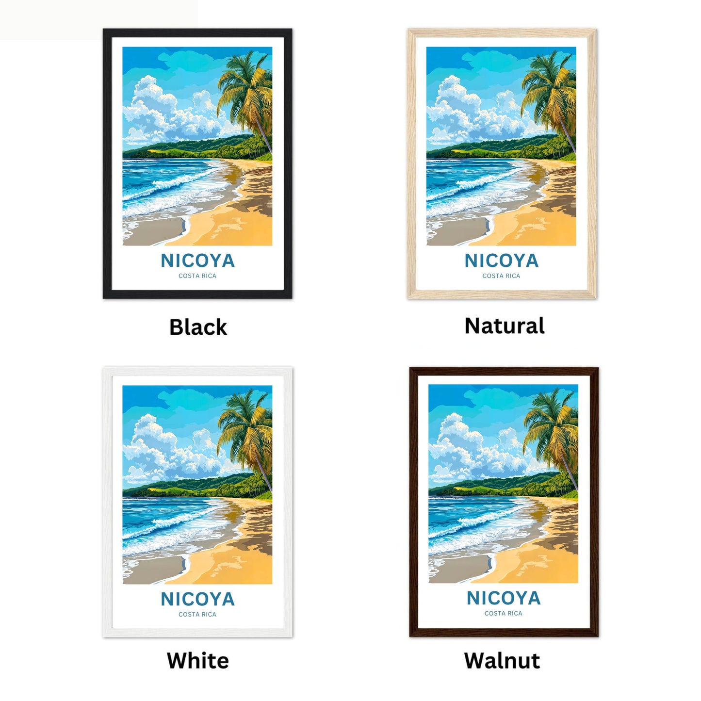 Nicoya Travel Poster  - Costa Rica Beach