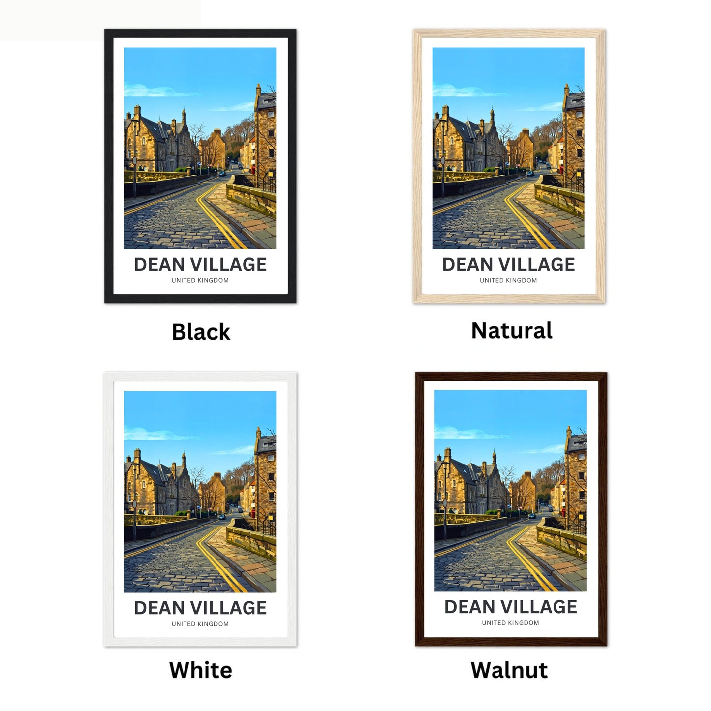 Dean Village Travel Poster - Peaceful Scotland Living