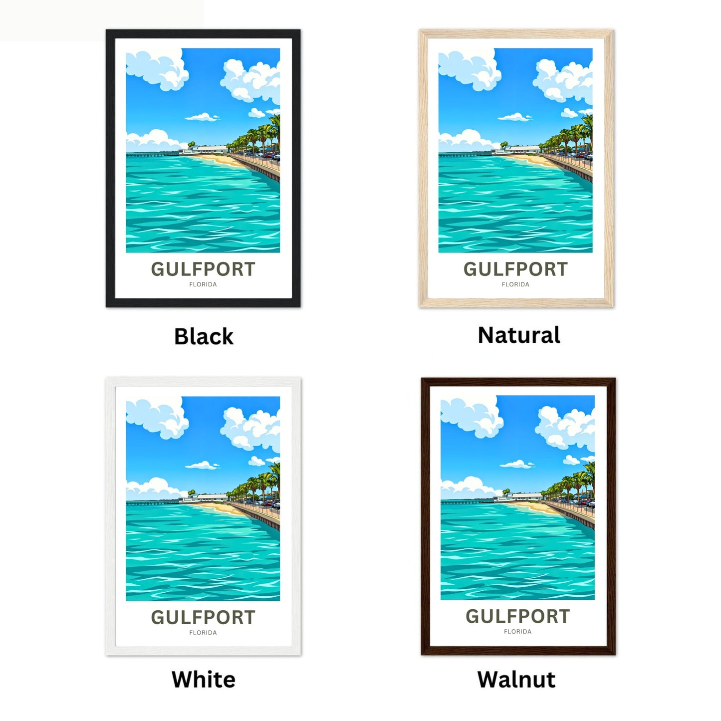Gulfport, Florida Travel Poster - Coastal Living