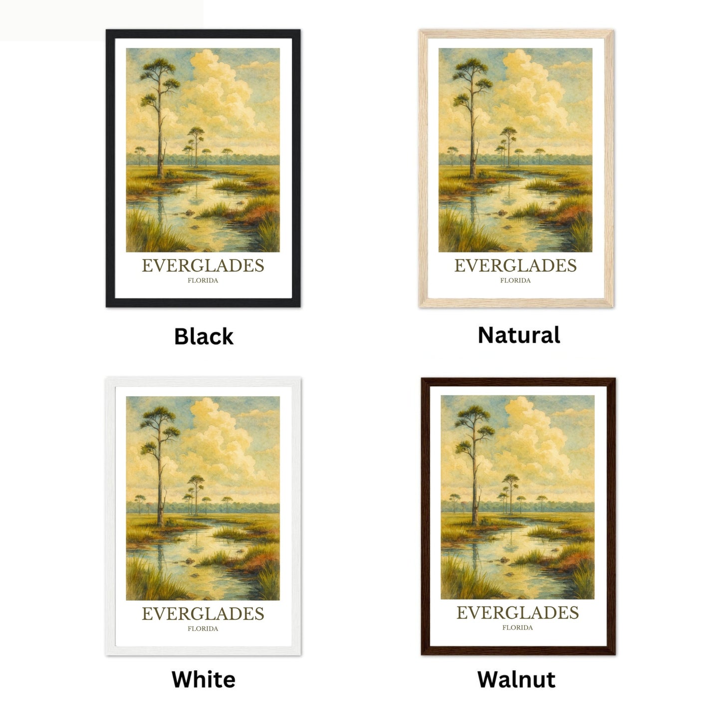 Everglades, Watercolor design poster, Florida Print, Everglades Wall Art