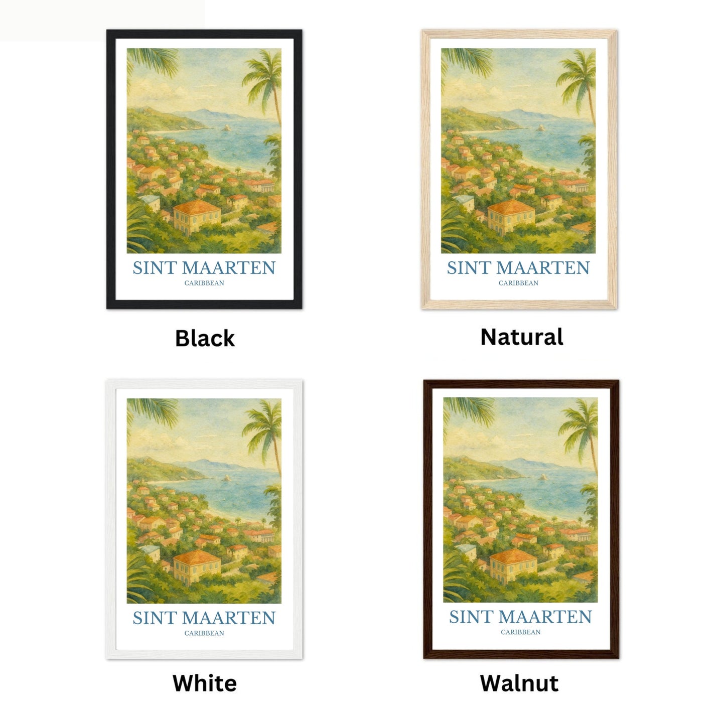 Sint Maarten, Watercolor design poster, Caribbean Print, Sint Maarten Wall Art