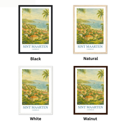 Sint Maarten, Watercolor design poster, Caribbean Print, Sint Maarten Wall Art