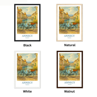 Annecy, Watercolor design poster, France Print, Annecy Wall Art