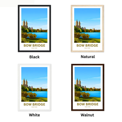 Central Park Bow Bridge  Travel Poster