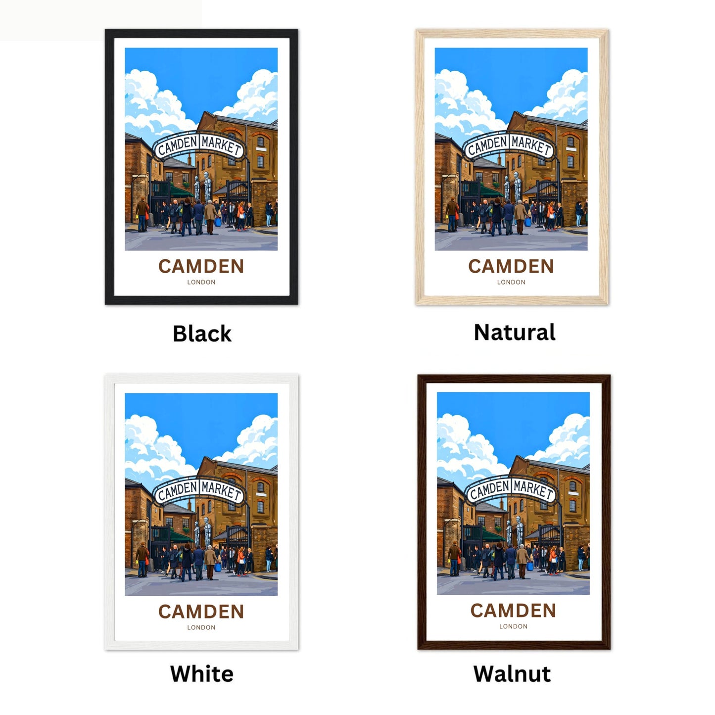 Camden Market Travel Poster