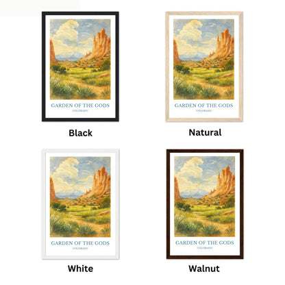 Garden of the Gods, Watercolor design poster, Colorado Print, Garden of the Gods Wall Art