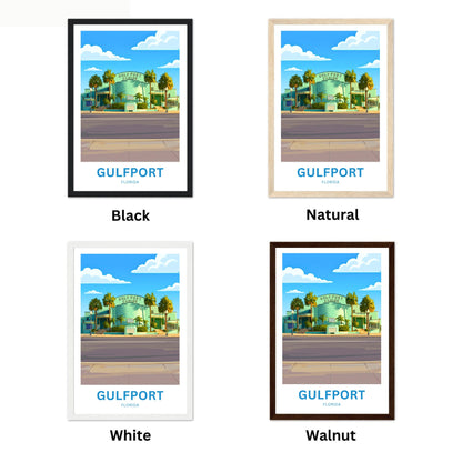 Gulfport, Florida Travel Poster - Casino Boulevard