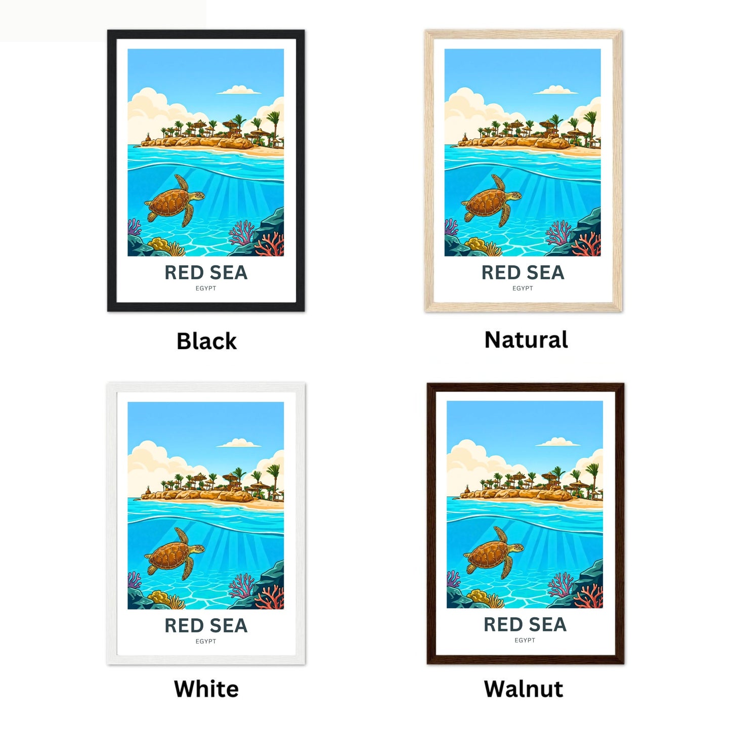Red Sea Travel Poster  - Beneath the Red Sea