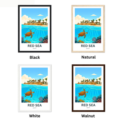 Red Sea Travel Poster  - Beneath the Red Sea