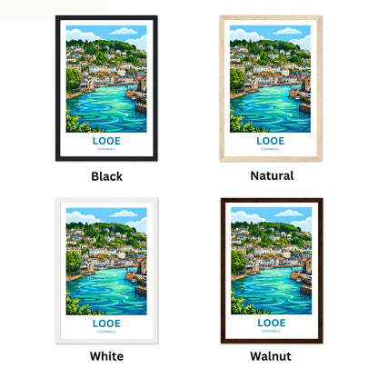 Looe, Cornwall Travel Poster - Seaside Calm