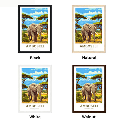 Amboseli National Park Travel Poster  - Legend of Craig and Kilimanjaro