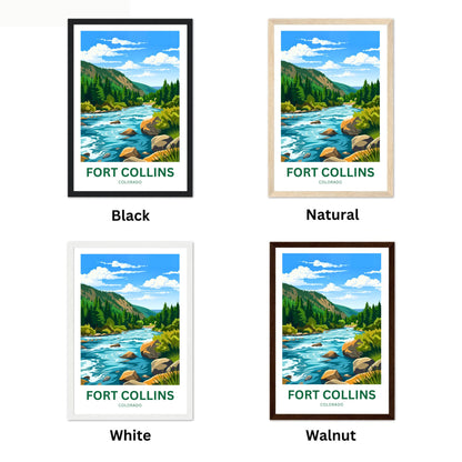 Fort Collins Travel Poster - Colorado River