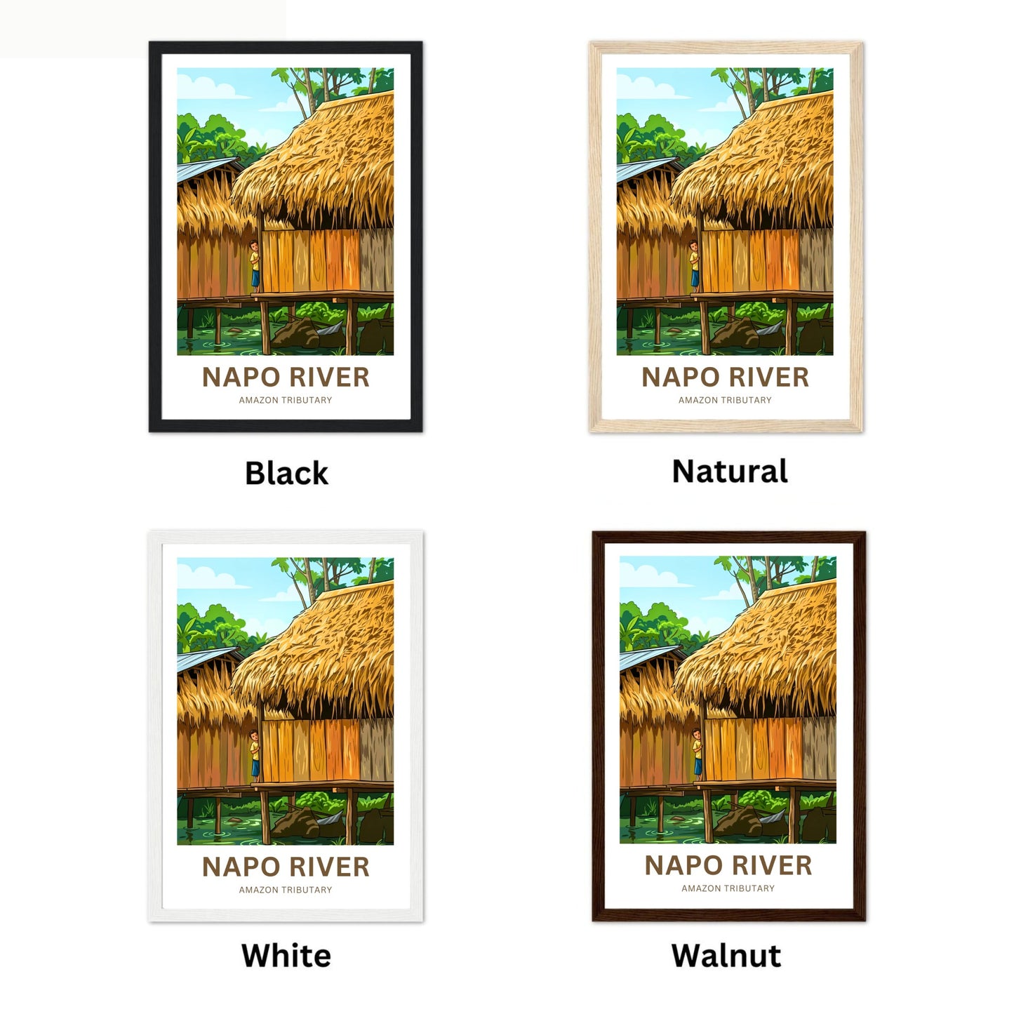 Napo River Travel Poster - Living