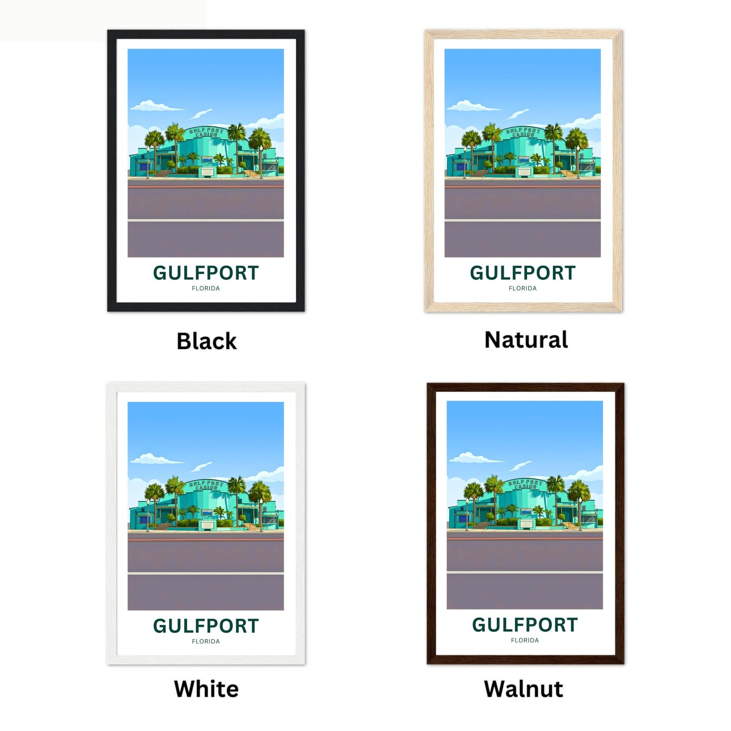 Gulfport, Florida Travel Poster - Casino