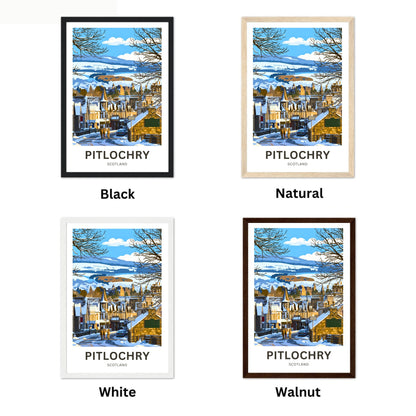 Pitlochry, Scotland Travel Poster - Heart of the Highlands