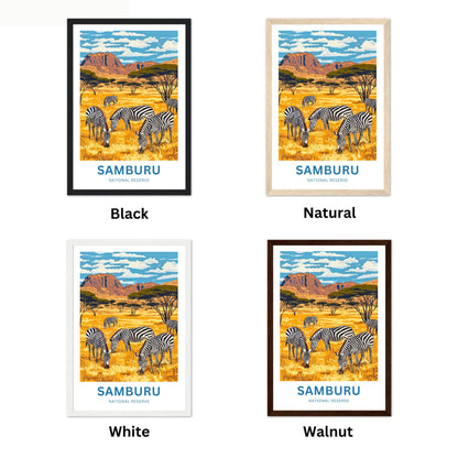 Samburu National Reserve Travel Poster - Kenya Hidden Treasure
