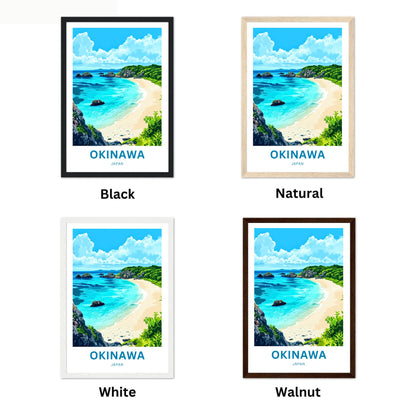 Okinawa Beach Travel Poster  - Japan Sea Paradise