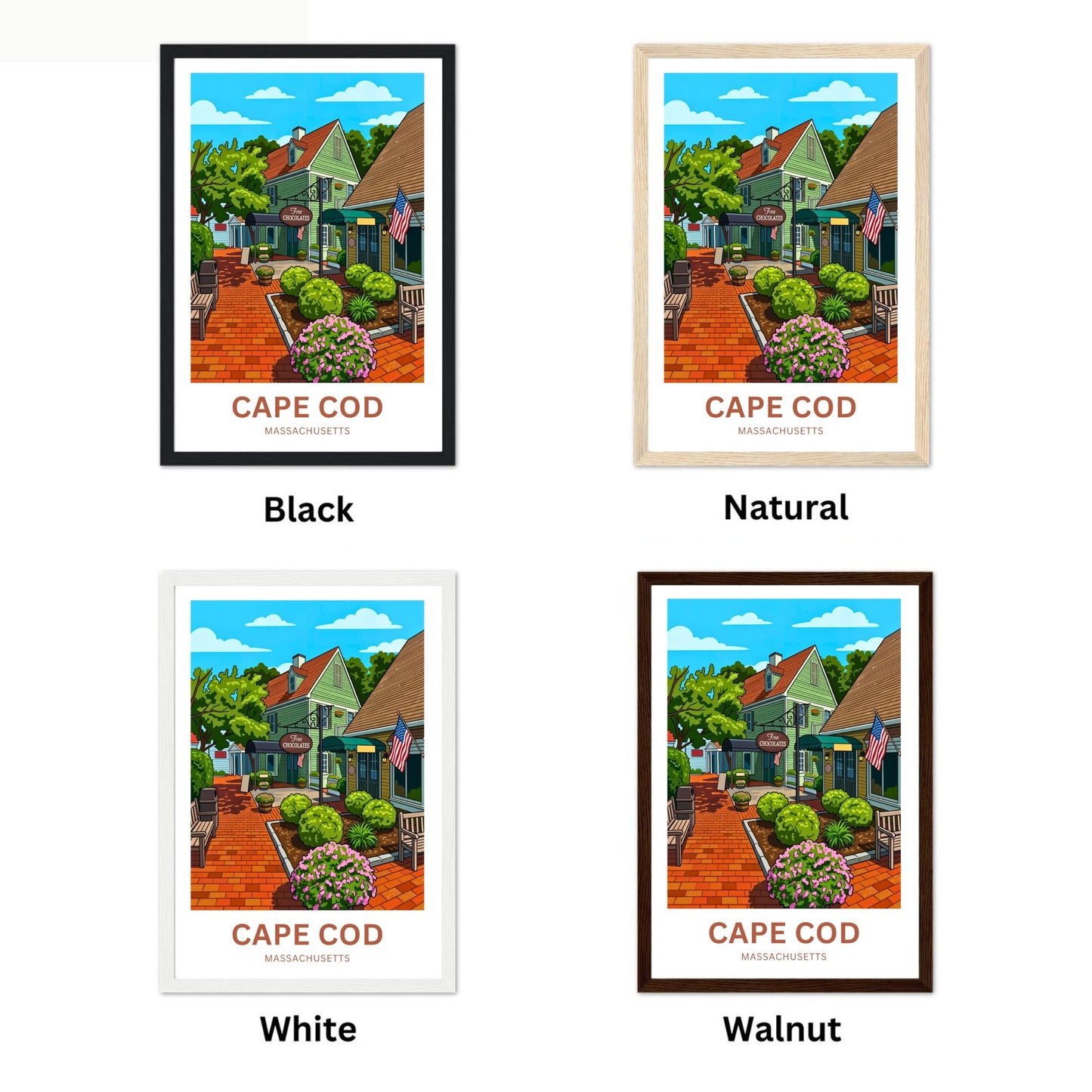 Cape Cod Travel Poster - Sweets shops
