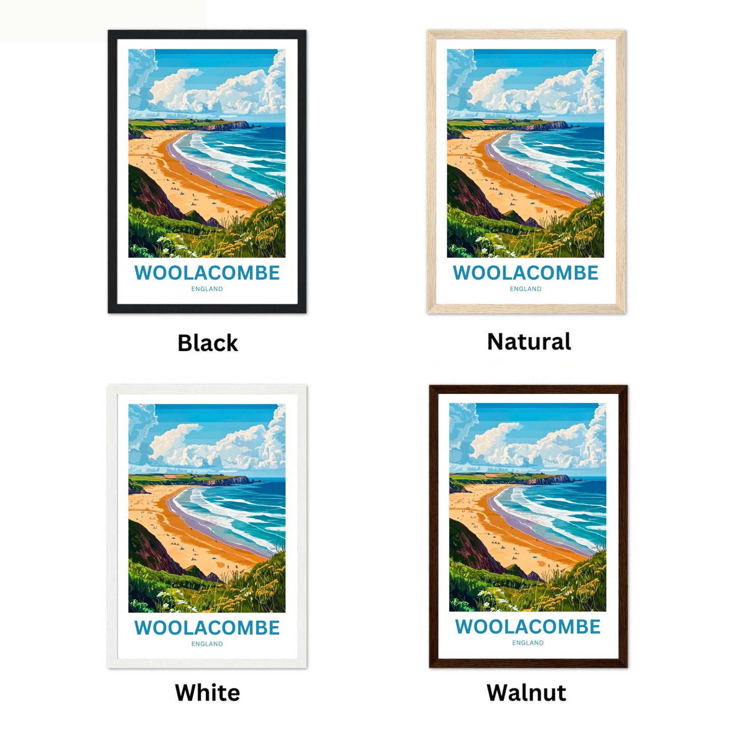Woolacombe Travel Poster - North Devon’s Beach