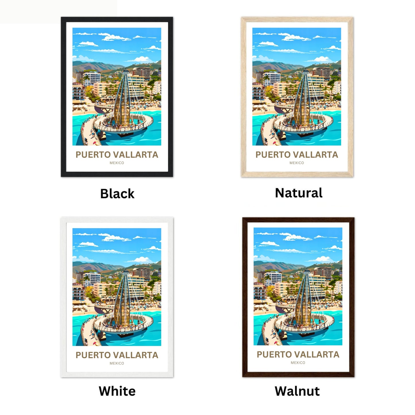 Puerto Vallarta  Travel Poster - Waterfront