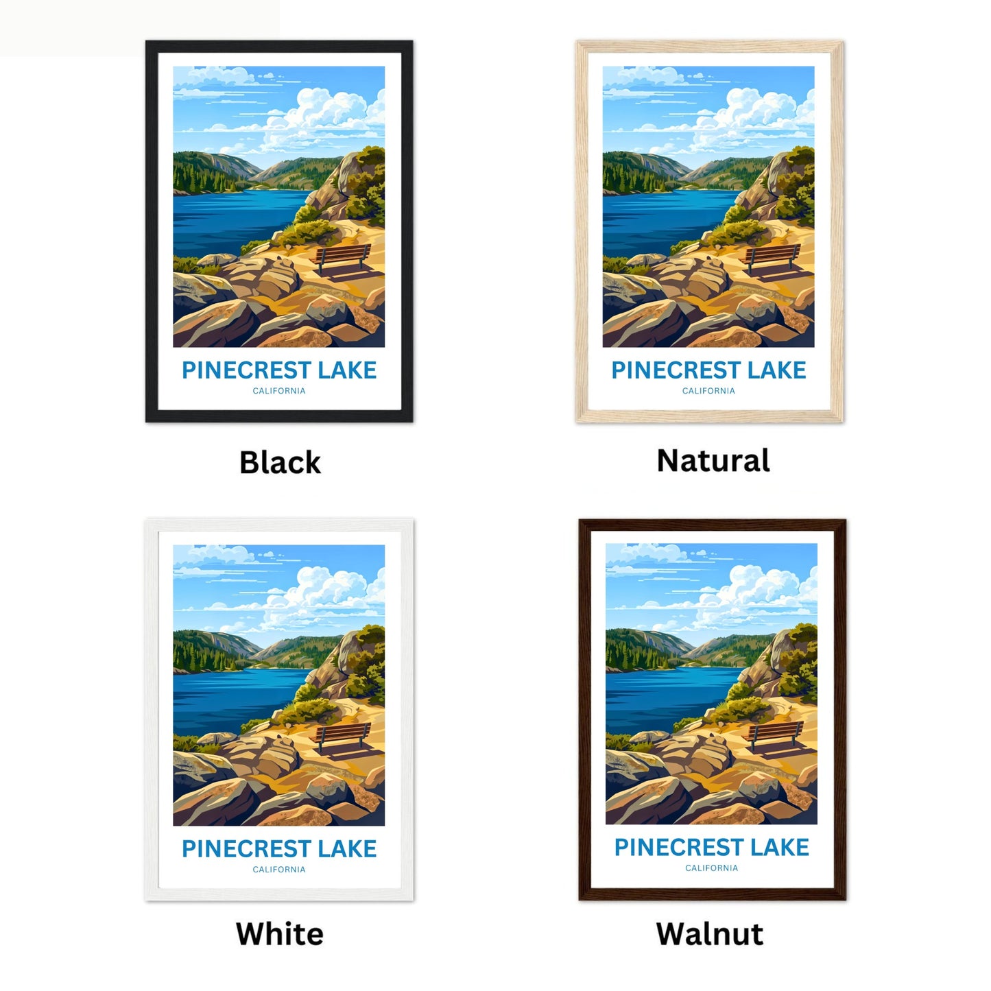 Pinecrest Lake Travel Poster - California Alpine Escape