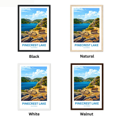 Pinecrest Lake Travel Poster - California Alpine Escape