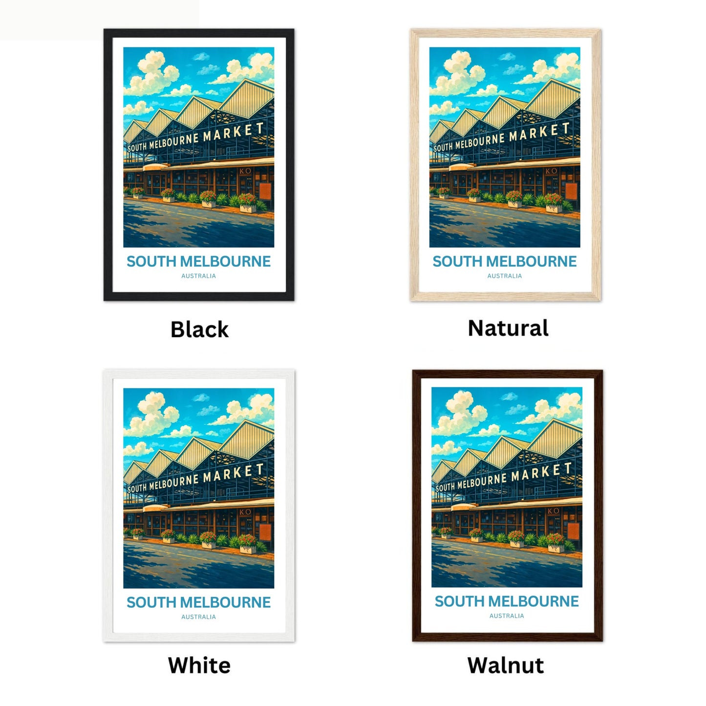 South Melbourne Market Travel Poster  - Where Locals Gather