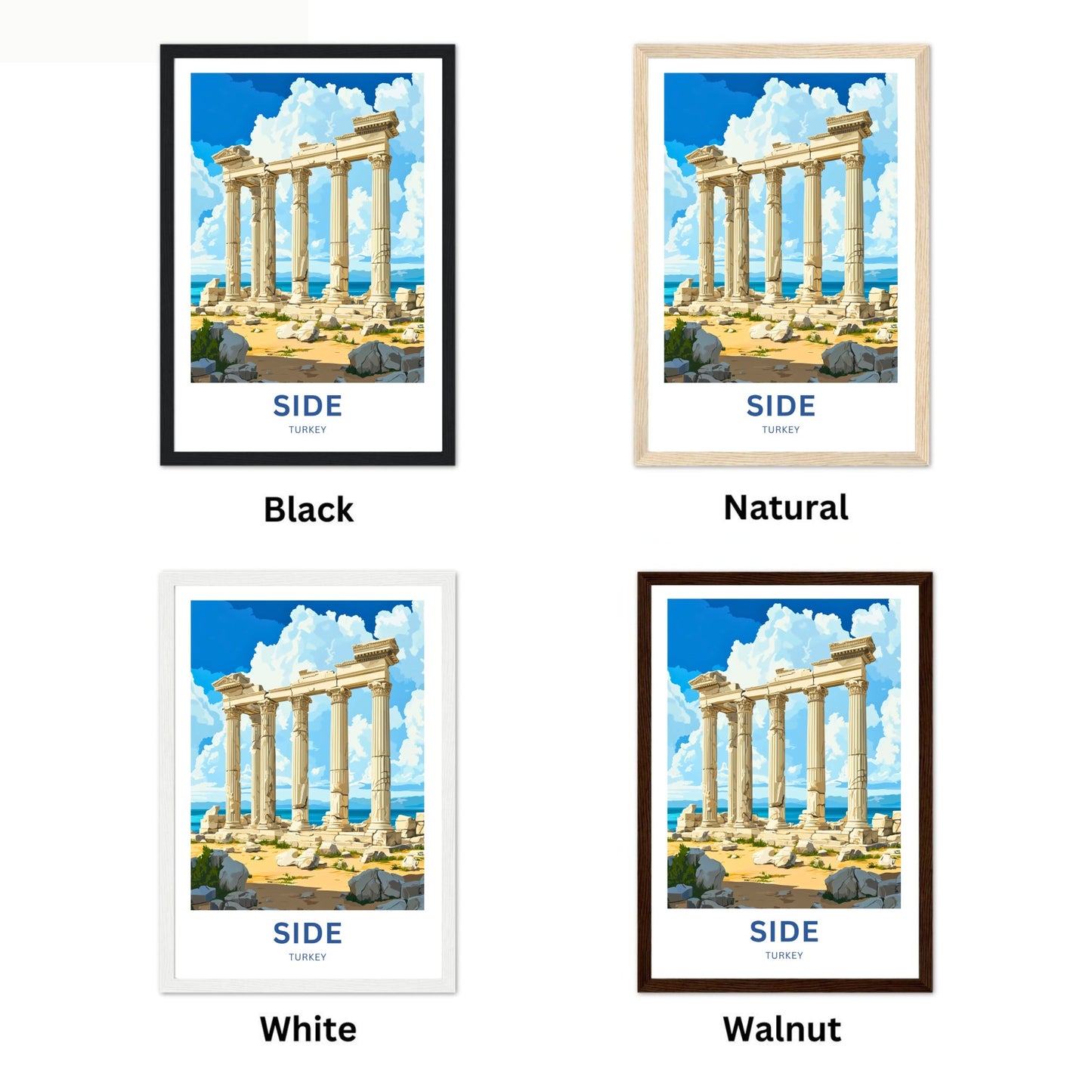 Side, Turkey Travel Poster - Gateway to the Mediterranean