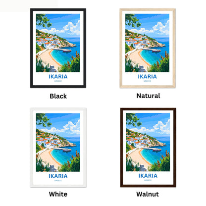 Ikaria Beach Travel Poster  - Captivating Coastal Life