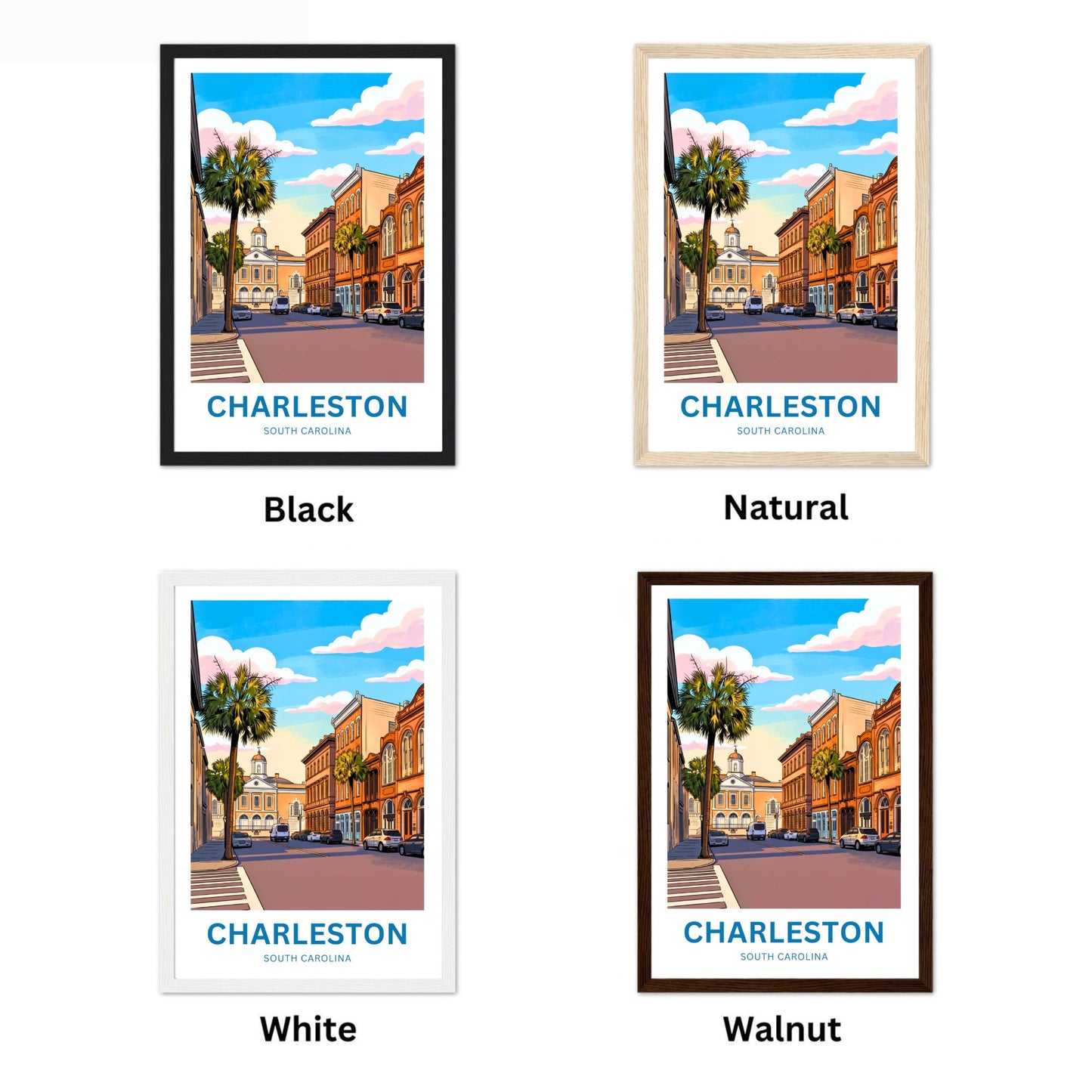 Charleston Historic District Travel Poster - Timeless Charm