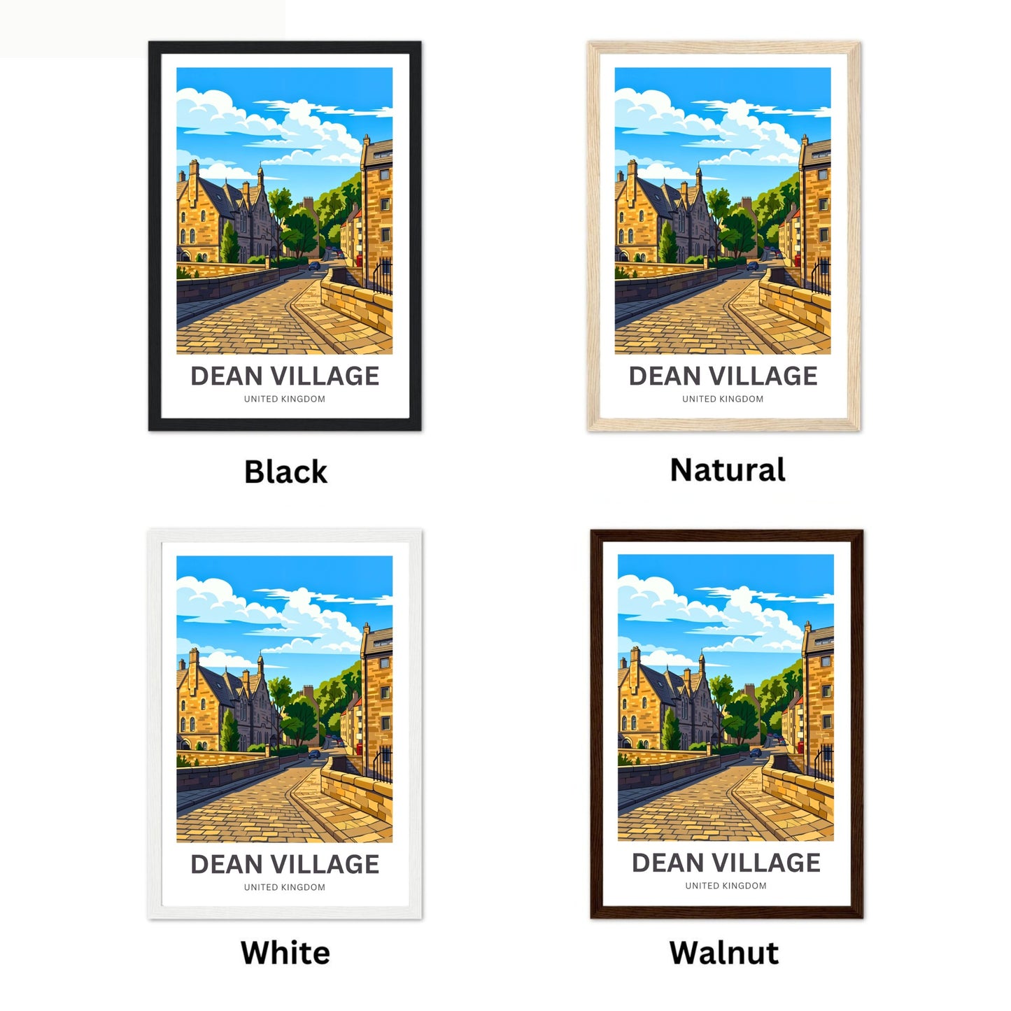Dean Village Travel Poster - Beautiful Atmosphere View