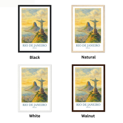 Rio de Janeiro, Watercolor design poster, Brazil Print, Rio de Janeiro Wall Art