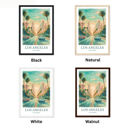 Los Angeles, Watercolor design poster, California Print, Los Angeles Wall Art