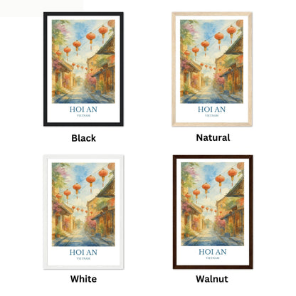 Hoi An, Watercolor design poster, Vietnam Print, Hoi An Wall Art