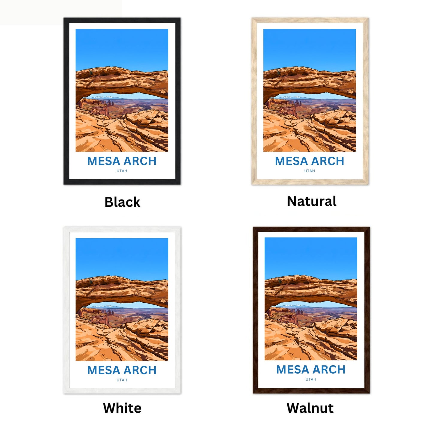 Mesa Arch Travel Poster -   Overlook View Of Canyonlands