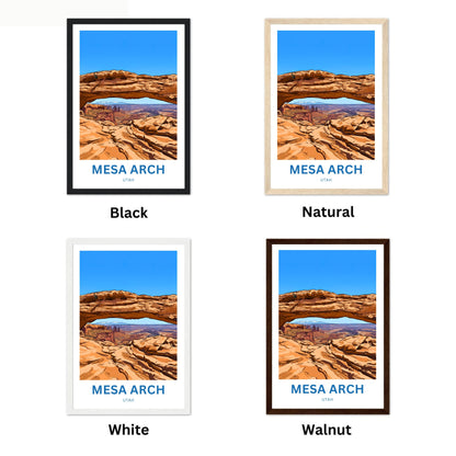 Mesa Arch Travel Poster -   Overlook View Of Canyonlands